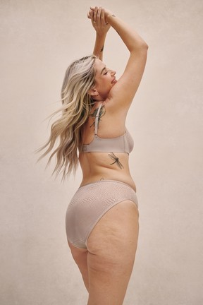Sarah Nicole Landry in the new Gossamer Lace French Cut underwear and Bra.