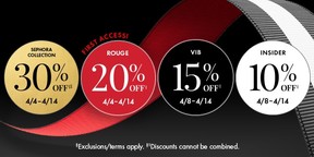 Sephora 2025 spring sale Canada key dates