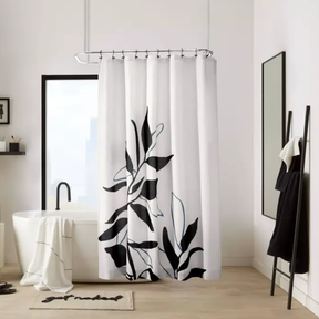 Dima Leaf Print Shower Curtain