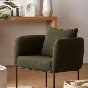 Fabric and Metal Accent Chair