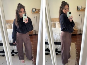 Crossover Waist Wide Leg Pant