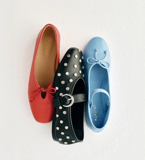 three pairs of Maguire ballet flats