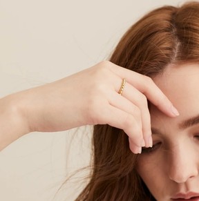 mejuri Metallic Sphere Ring
