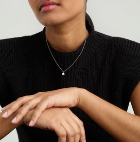 mejuri Mini Pearl Pendant Necklace