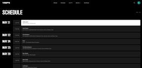 Veeps live schedule