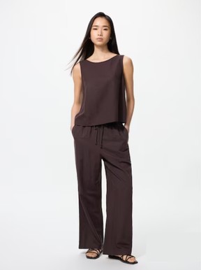 Uniqlo Linen Blend Sleeveless Blouse & Easy Pants