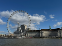 View of The London Eye as seen from our Uber Boat.