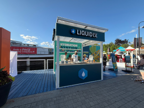 Liquid I.V. stand at Budweiser Stage.