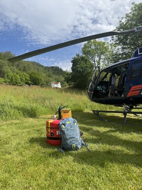 Learning about RECCO Rescue Technology with an aerial search and rescue demonstration.