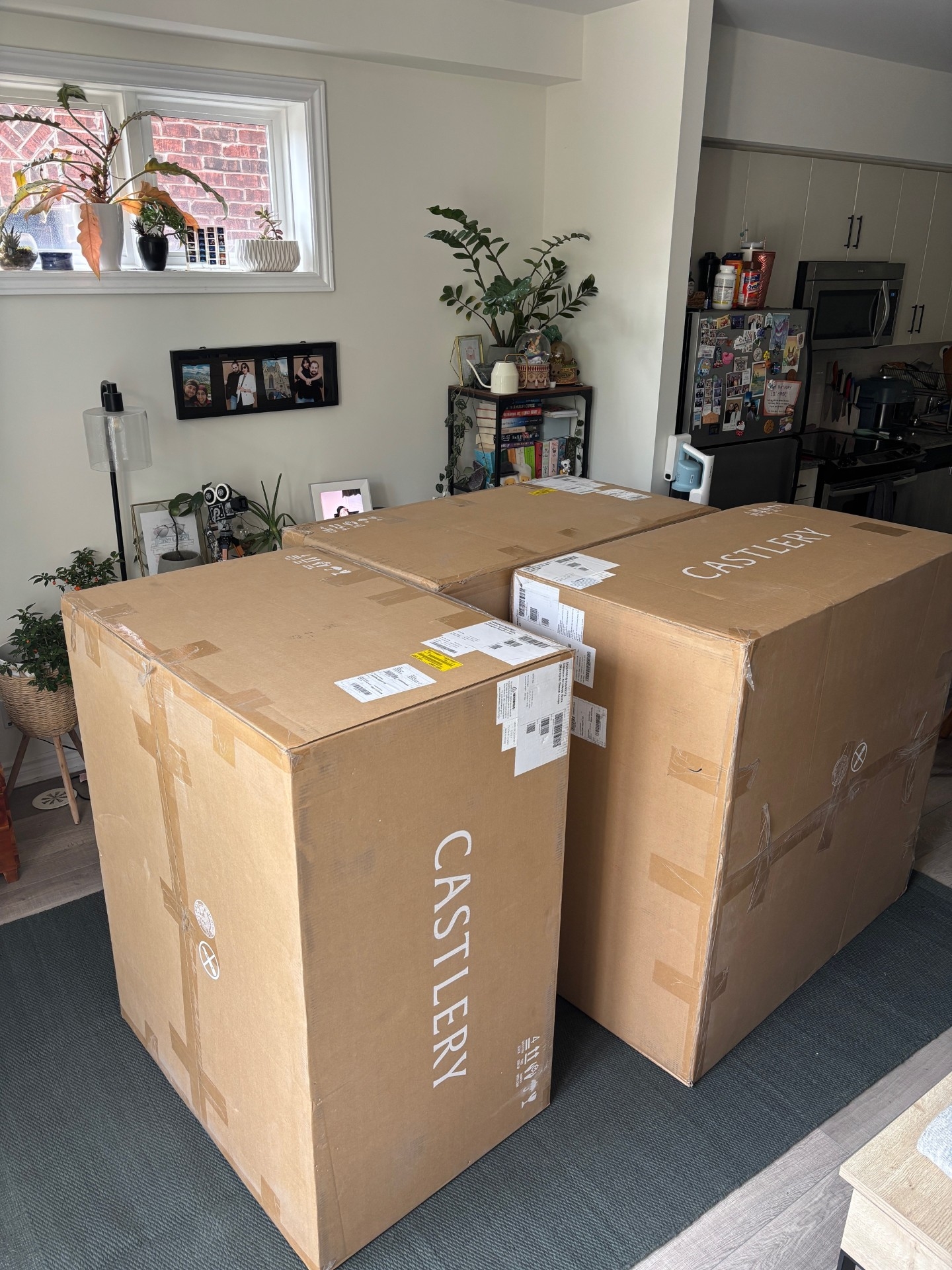  Castlery delivery boxes.