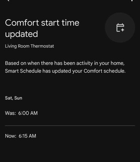 thermostat change screenshot