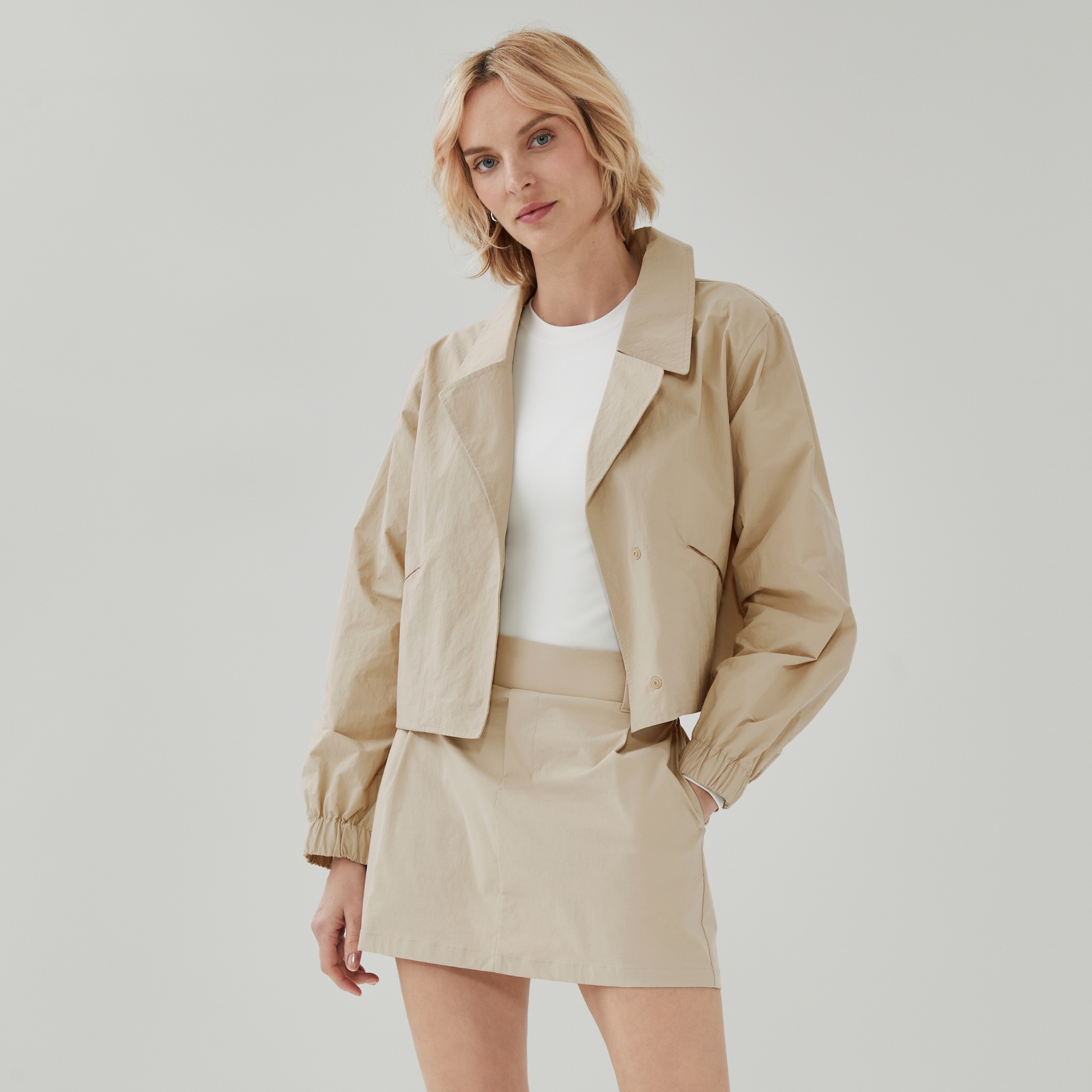  Joe Fresh On-the-Go Cropped Trench Jacket.