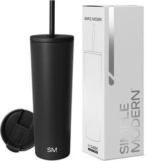 Simple Modern Insulated Tumbler with Straw and Lid