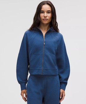 Scuba Oversized Full-Zip Hoodie Waffle