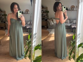 Ceba Dress in Moss.