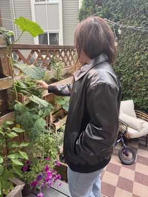 The Jacket Maker Leather Bomber Jacket