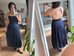 Perlette Dress in Midnight.