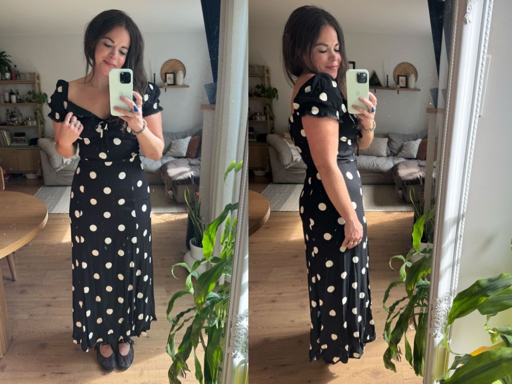  The Shyla Dress in Moon Dot.