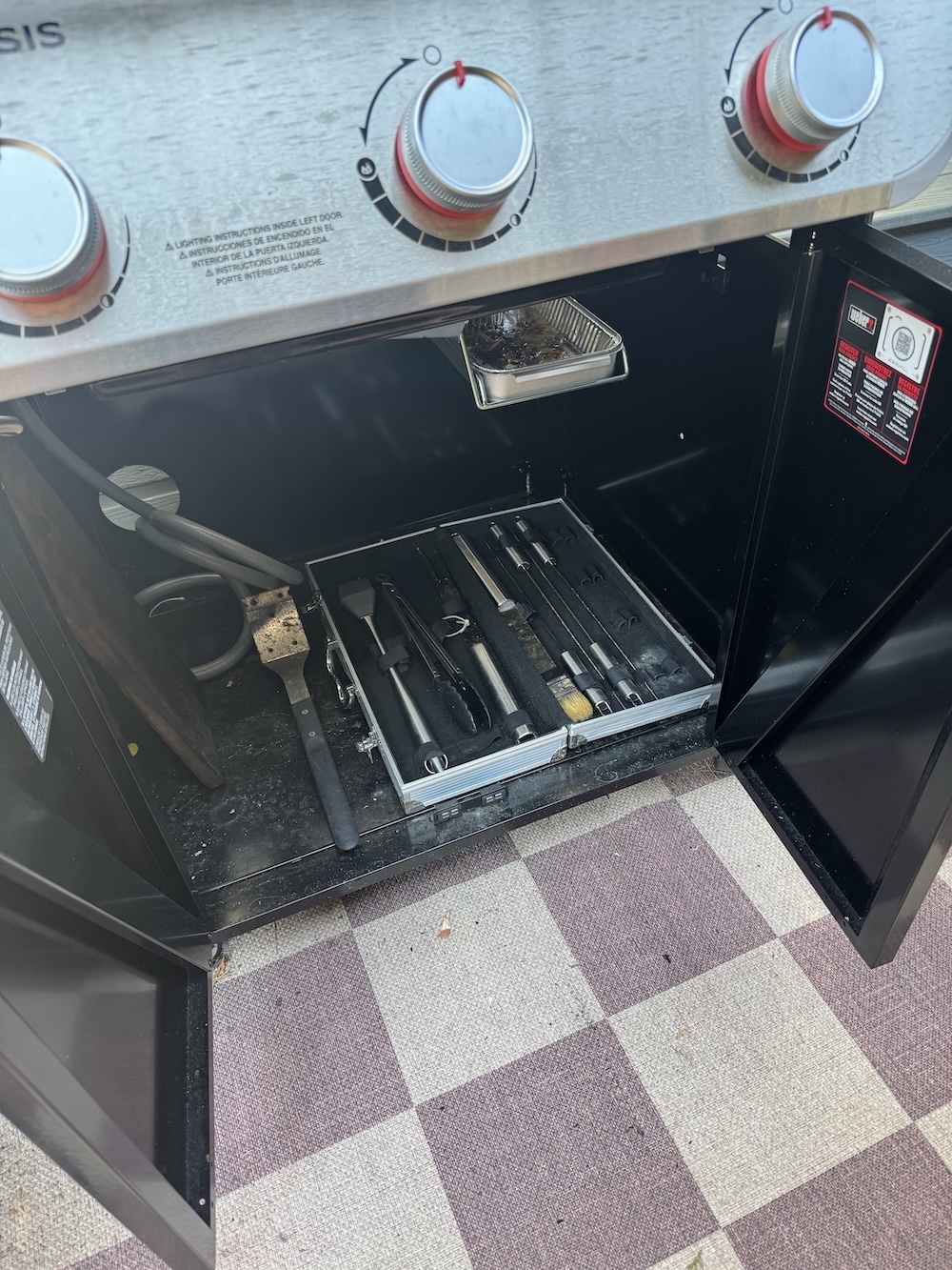  We love the under grill storage space, the the doors aren’t as sturdy as the rest of the BBQ.