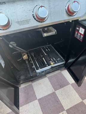 We love the under grill storage space, the the doors aren't as sturdy as the rest of the BBQ.
