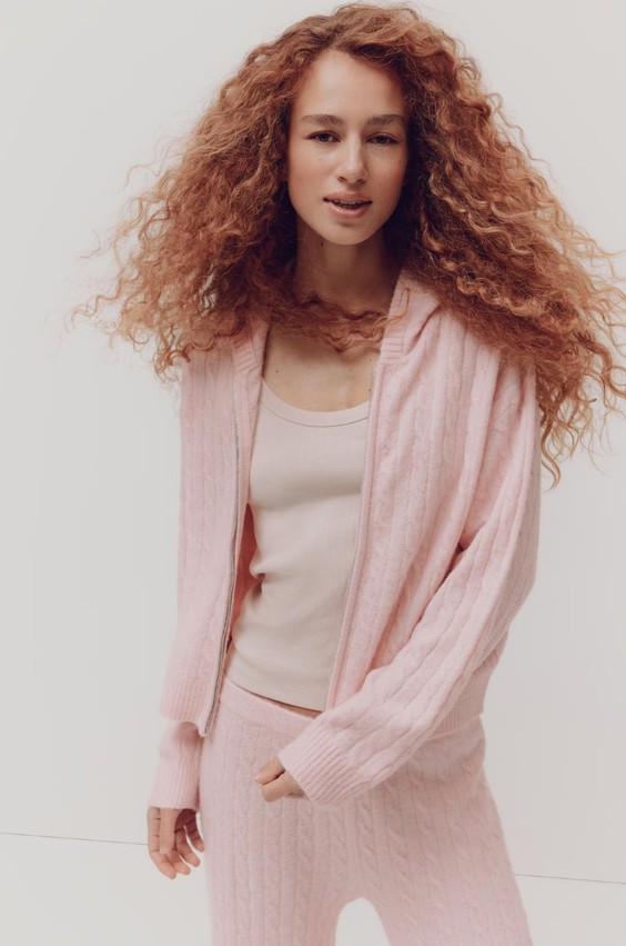 Cable-Knit Cardigan and Pants