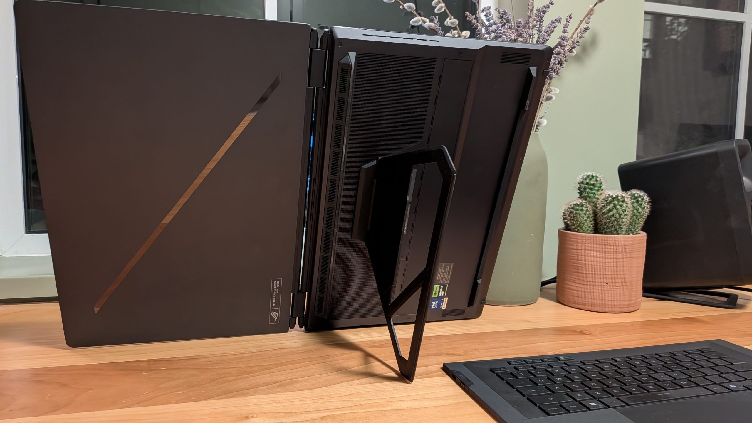 keeping the built-in kickstand deployed is a critical part of the cooling strategy