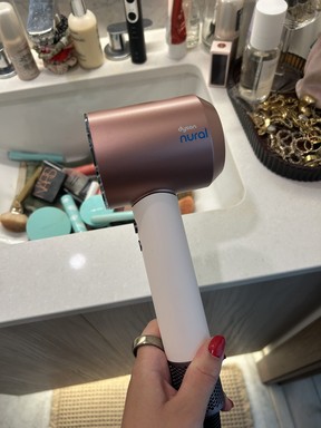 The Dyson Supersonic Nural™ hair dryer has quickly earned its place on my (very busy and overflowing) vanity.