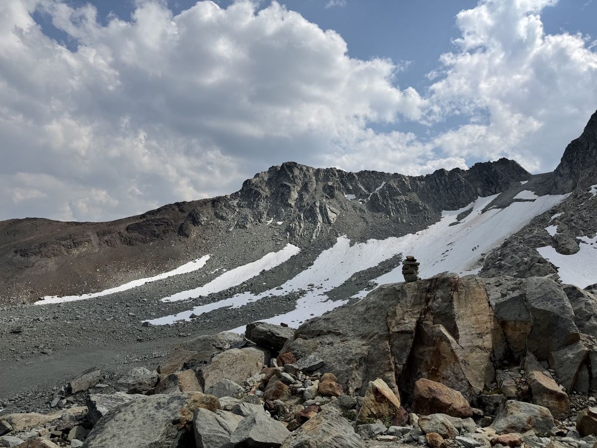 A view toward the summit of Whistler mountain.