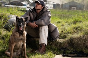 Jacob Elordi and Jasper in The Dog Stars