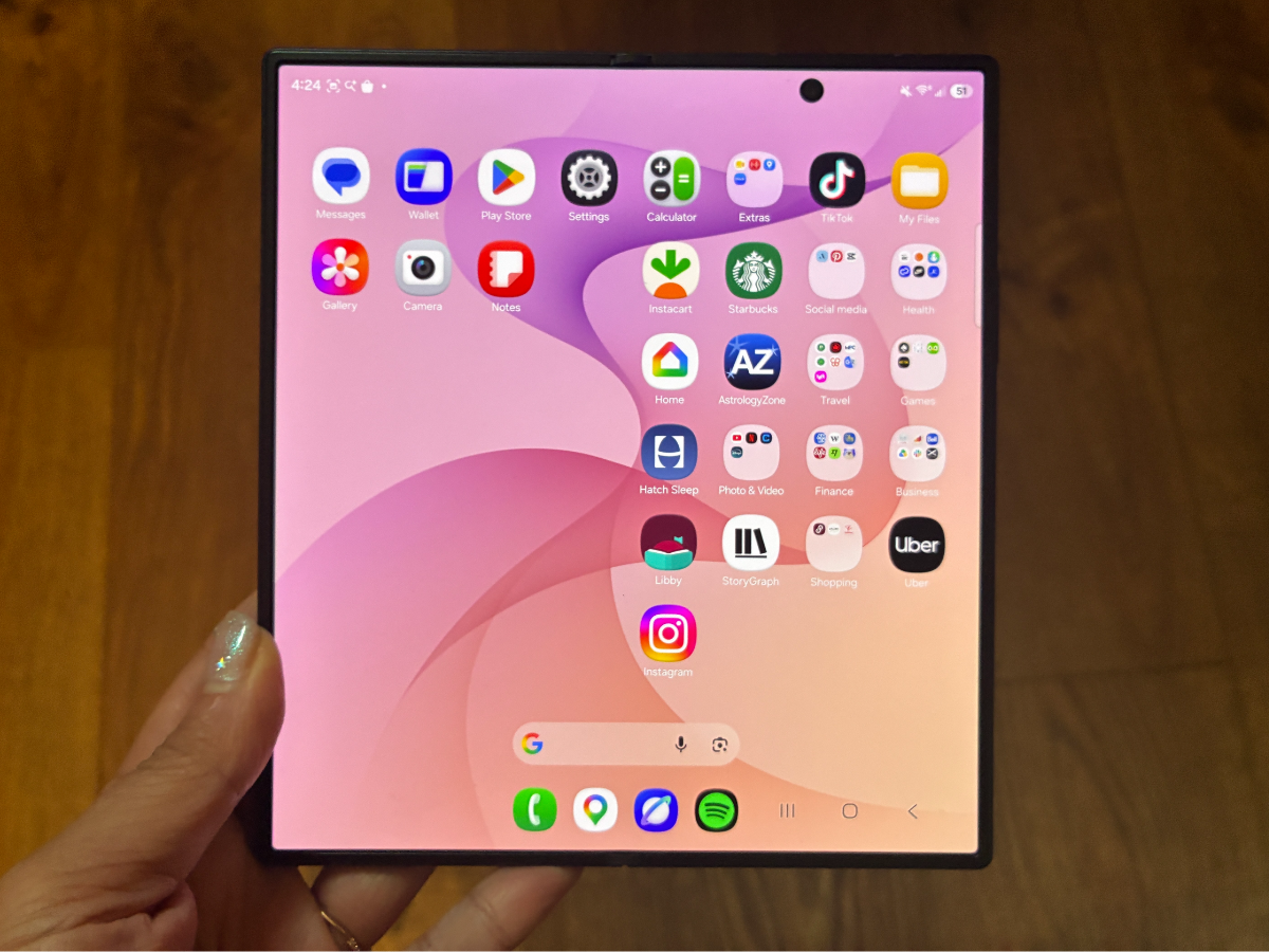 Samsung Galaxy Z Fold8 Ultra when unfolded.