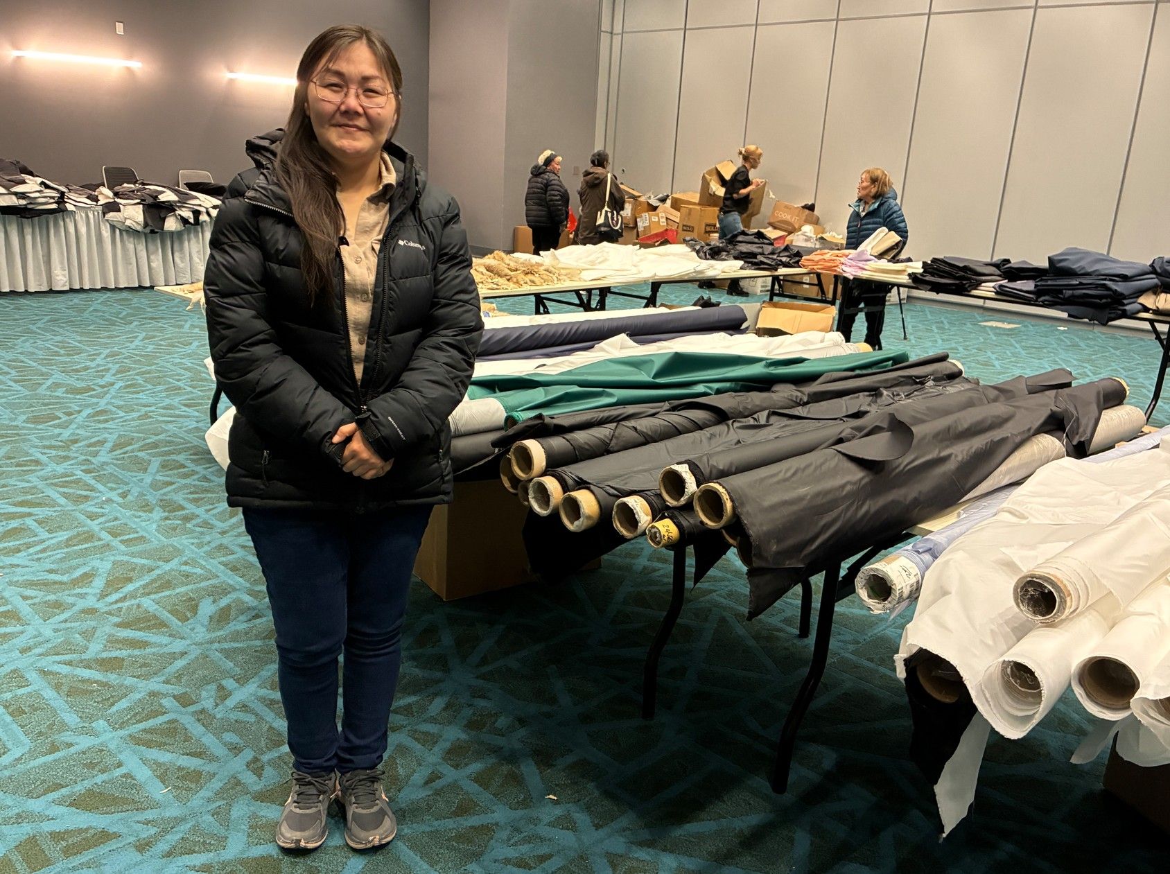 Arlene Komangapik, a local seamstress who runs the community sewing program at Iqaluit’s Silajjuaqvik Boarding Home.