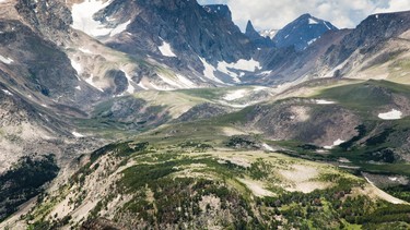 View of the Bears Tooth from the Beartooth Highway.