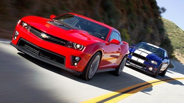 Chevrolet Camaro ZL1 vs. Mustang Shelby GT500. Photo by Edmunds Inc.