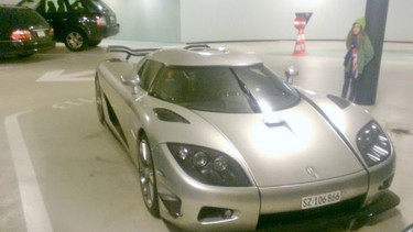 Abandoned Koenigsegg Trevita, found in a Swiss parking garage. (source: Alexander Hakki/Google Plus)