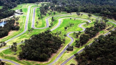 Australian millionnaire Dean Wills' private racetrack in Kulnura, NSW. (Liam Driver/The Daily Telegraph)