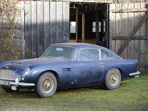 David Ettridge's "barn find" 1964 Aston Martin DB5. (Source: Bonhams)