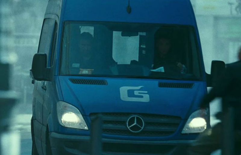 A Mercedes-Benz Sprinter van, from a chase scene in A Good Day to Die Hard (2013). (Screen shot/20th Century Fox)