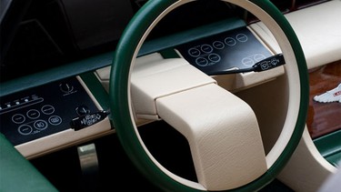 The Aston Martin Lagonda's retro-futuristic dashboard reminds us of bad 80s sci fi movies. (source: Jalopnik)