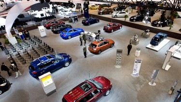 An overhead view of the Canadian International Auto Show.