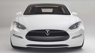 Tesla's Model S four-door coupe.