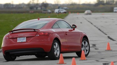 An Audi TT goes through testing in 2007.