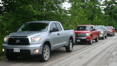 The Truck King Challenge compared the 2009 Ford F-150, 2009 Dodge Ram, 2010 Toyota Tundra and 2010 Chevrolet Silverado Hybrid.