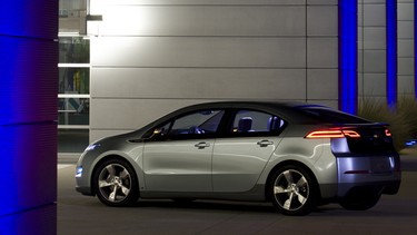 The 2010 Chevrolet Volt, which GM says can achieve 230 mpg.