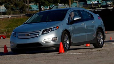 Graeme Fletcher driving the 2011 Chevrolet Volt.