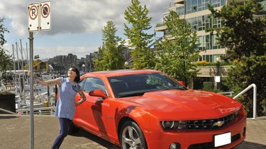 Bif Naked and the 2011 Camaro RS in Vancouver.