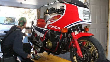 David Booth's Honda CB1100R motorcycle gets detailed.