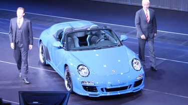 2011 Porsche 911 Speedster at the Paris Motor Show.