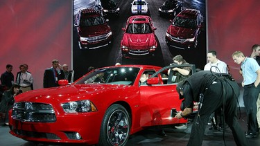 The refreshed Dodge Charger is revealed during the two-day media preview event for the 2010 Los Angeles Auto Show.