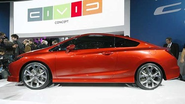 The 2011 Honda Civic Si Concept is unveiled at the Honda presentation at the North American International Auto Show at the Cobo Center, in Detroit MI, Monday, Jan. 11th, 2010.