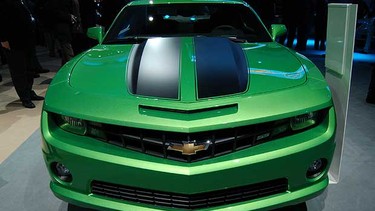 The Chevrolet Camaro SS on display at the 2011 Canadian International Auto Show in Toronto. The show is open to the public from February 18 - 27th, 2011.